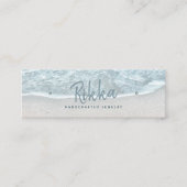 Turquioise Ocean Stud Oorbel Display Kaart Mini Visitekaartje (Voorkant)