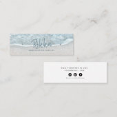 Turquioise Ocean Stud Oorbel Display Kaart Mini Visitekaartje (Voorkant / Achterkant)