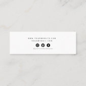 Turquioise Ocean Stud Oorbel Display Kaart Mini Visitekaartje (Achterkant)