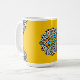 Turquise en Geel Marmer Marokkaans Mozaïek Koffiemok