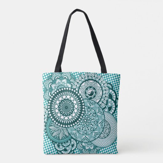 Turquise Mandala Tas (Achterkant)