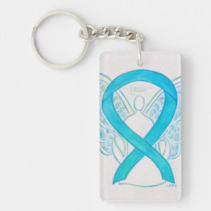 Turquoeness Ribbon Angel Key chain Sleutelhanger