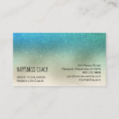 *~* TURQUOÏE BLUE AQUA BLAUWGROEN GOLD Glitter Visitekaartje (Achterkant)