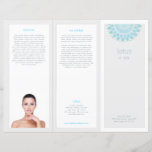 Turquois Mandala Lotus Spa Salon Tri-Fold Brochure<br><div class="desc">Voorzichtig ontworpen spa brochure voor u om gemakkelijk aan te passen.</div>