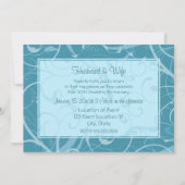 Turquoise 10de huwelijksjubileum uitnodiging (Achterkant)