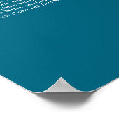 Turquoise 12 Tafel Trouw Stoelenindeling Poster (Hoek)