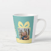 Turquoise 2 Photo Minimalist Keepsake Latte Mok (Rechts)
