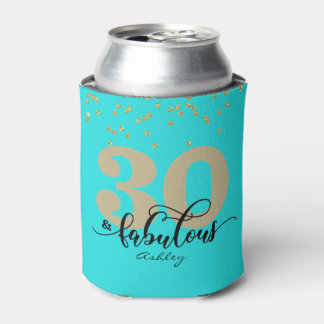 Turquoise 30 en Fabulous Birthday Koelbox Blikjeskoeler