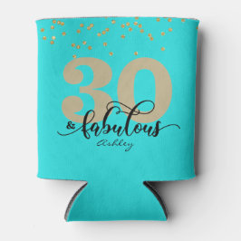 Turquoise 30 en Fabulous Birthday Koelbox Blikjeskoeler