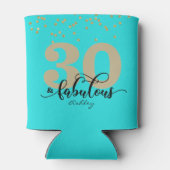 Turquoise 30 en Fabulous Birthday Koelbox Blikjeskoeler (Achterkant)