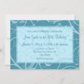 Turquoise 30th Birthday Party Invitation Cards Kaart (Achterkant)