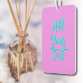 Turquoise 3D Azure Moderne Tekst Grappig Violet Luchtverfrisser