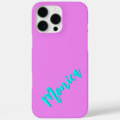 Turquoise 3D Azure-naam | Grappig Violet Case-Mate iPhone Case (Achterkant)