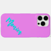 Turquoise 3D Azure-naam | Grappig Violet Case-Mate iPhone Case (Achterkant (horizontaal))