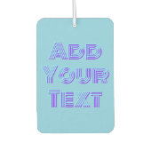 Turquoise 3D Indigo Moderne Naam Funny Sky Blue Luchtverfrisser (Voorkant)