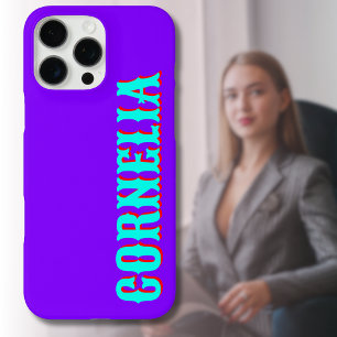 Turquoise 3D Red Moderne Naam   Grappige Neon Indi iPhone 16 Pro Max Hoesje