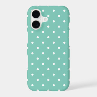 Turquoise 50s Stippen iPhone 7 Plus Hoesje