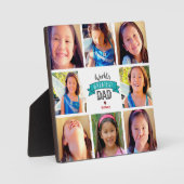 Turquoise 8 foto collage 's werelds grootste vader fotoplaat (Voorkant)