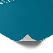 Turquoise 9 Tafel Trouw Stoelenindeling Poster (Hoek)