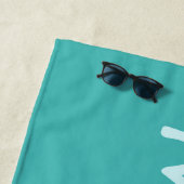 Turquoise Aangepaste badhanddoek (In situ)
