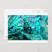 Turquoise abalone paua shell detail briefkaart (Voorkant / Achterkant)