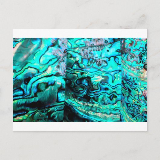 Turquoise abalone paua shell detail briefkaart (Voorkant)