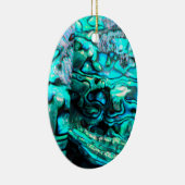 Turquoise abalone paua shell detail keramisch ornament (Rechts)