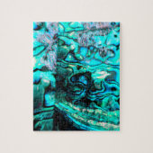 Turquoise abalone paua shell detail legpuzzel (Verticaal)