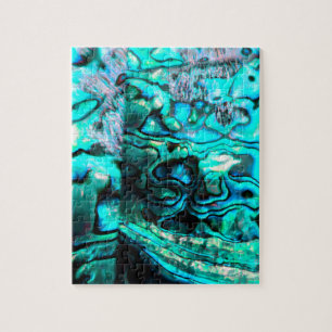 Turquoise abalone paua shell detail legpuzzel