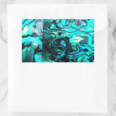 Turquoise abalone paua shell detail rechthoekige sticker (Tas)