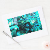 Turquoise abalone paua shell detail rechthoekige sticker (Envelop)