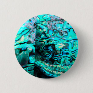 Turquoise abalone paua shell detail ronde button 5,7 cm