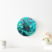 Turquoise abalone paua shell detail ronde klok (Huis)