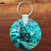 Turquoise abalone paua shell detail sleutelhanger (Voorkant)