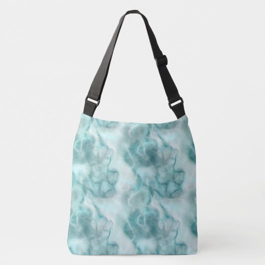 Turquoise Abstract Crossbody Tas (Voorkant)
