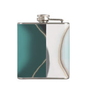 Turquoise Abstract Heupfles (Achterkant)