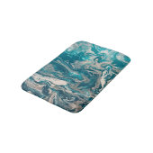 Turquoise Abstract Kleine Badmat (Gekanteld)