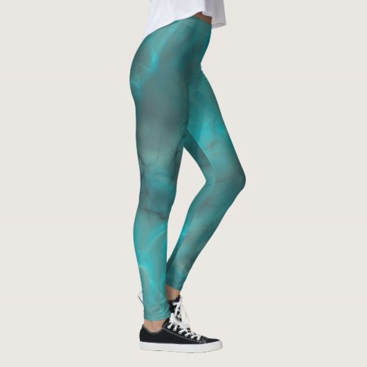 Turquoise Abstract Leggings (Rechts)