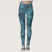 Turquoise Abstract Leggings (Voorkant)