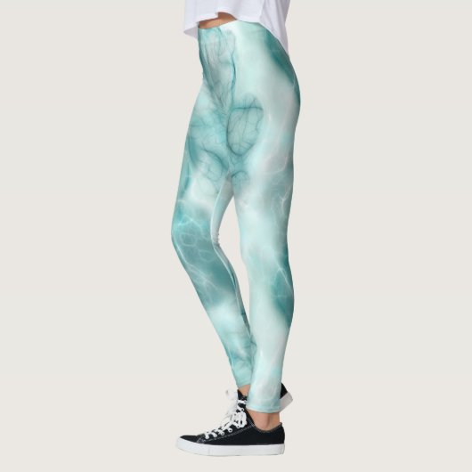Turquoise Abstract Leggings (Links)
