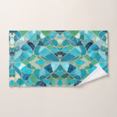 Turquoise Abstract Mozaïek Bad Handdoek (Handdoek)