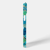 Turquoise Abstract Mozaïek met Art Deco stijl Case-Mate iPhone Case (Achterkant / Rechts)