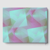 Turquoise Abstract pastel 50th Birthday Guest Book Gastenboek (Achterkant)