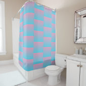 Turquoise abstract patroon Shower Curtain Douchegordijn (In situ)