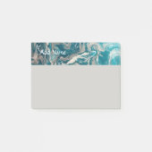 Turquoise Abstract Persoonlijke Post-it Notities 4 Post-it® Notes (Voorkant)