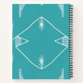 Turquoise Abstract spiraal Notitieboek (Achterkant)