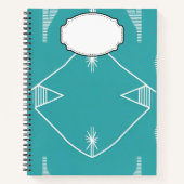 Turquoise Abstract spiraal Notitieboek (Voorkant)