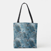 Turquoise Abstract Tote Bag (Achterkant)