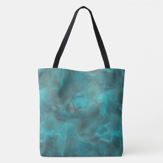 Turquoise Abstract Tote Bag (Achterkant)