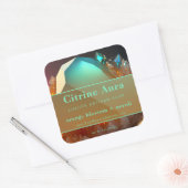 Turquoise Abstracte Citrine Crystal Product Label (Envelop)